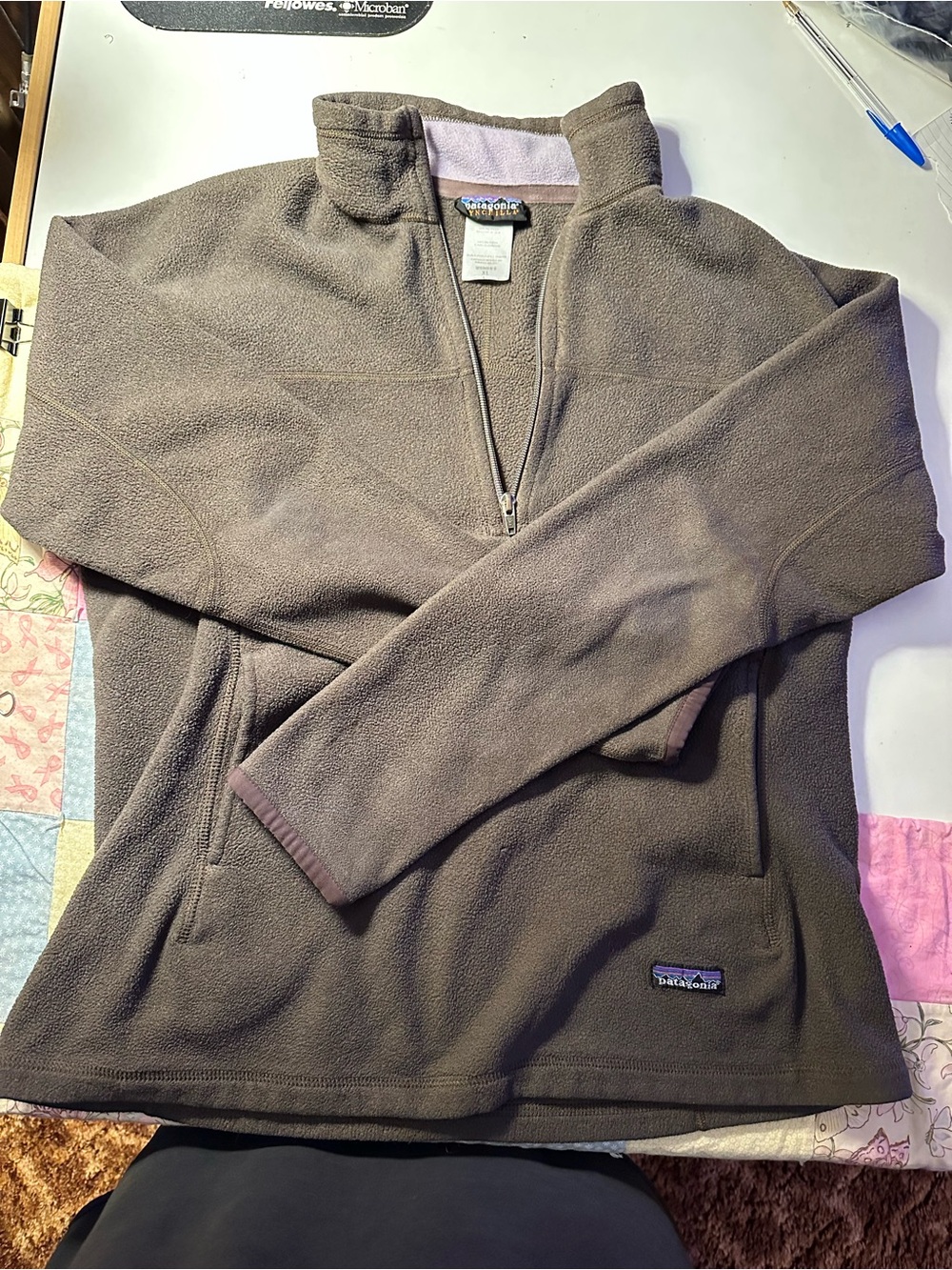 Patagonia Women’s Synchilla Brown Half-Zip Fleece Pullover